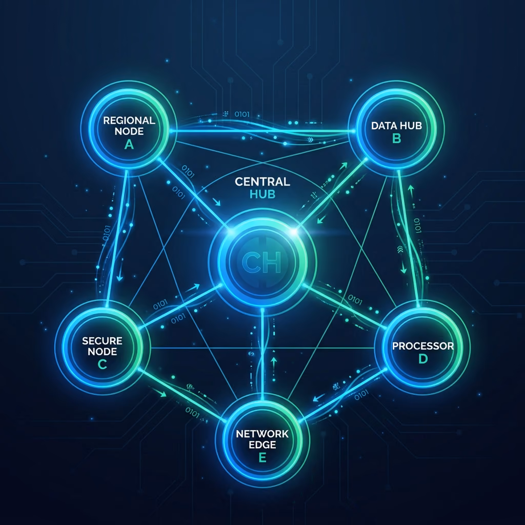 O Emirados Árabes Unidos está implementando um modelo de e-faturamento descentralizado único, conhecido como Decentralized Continuous Transaction Control and Exchange (DCTCE), que se destaca por sua arquitetura de 5 corners. Este sistema, estabelecido sob as Decisões Ministeriais No. 243 e 244, entra em vigor obrigatoriamente a partir de 1º de janeiro de 2027, com um prazo final para seleção de ASPs em 30 de outubro de 2026. O modelo DCTCE estende o padrão Peppol quatro-corner, incorporando um quinto nó — a Autoridade Federal de Tributação (FTA) — para separar a troca de carga comercial da declaração fiscal.
